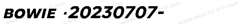 bowie ·20230707字体转换